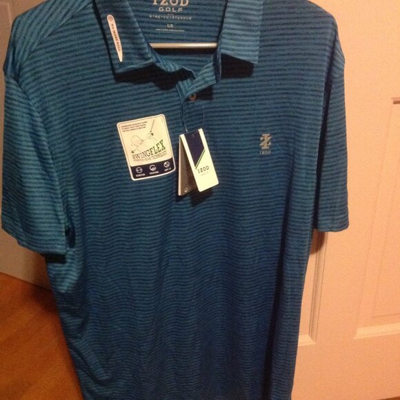 Izod Men's Performance Short Sleeve Large Golf Shirt - New with Tags - Picture 1 of 7